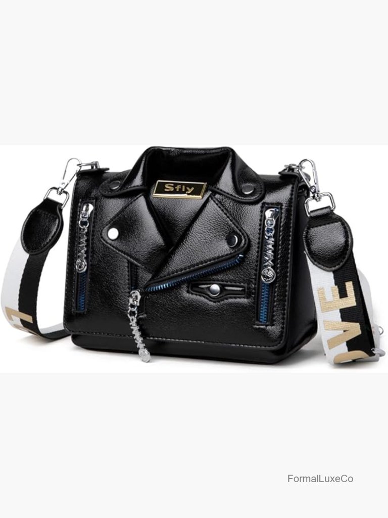 Women Satchel Crossbody Handbag Leather Evening Clutch Shoulder Bag Cute Jacket